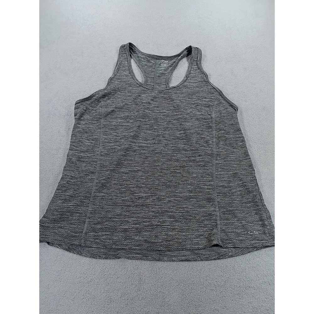 Champion Womens Duo Dry Tank Top Gray XL Racerback Activewear
